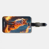 Étiquette À Bagage Forêt de feu de Fox Vide Imaginaire (Dos horizontal)