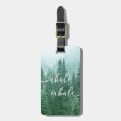 Étiquette À Bagage Forêt Inhale Exhale Citation Motivationnelle Natur (Devant Vertical)