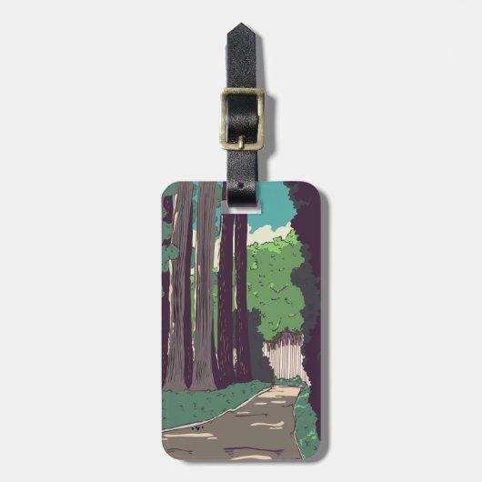 Étiquette À Bagage Forêt japonaise (Devant Vertical)