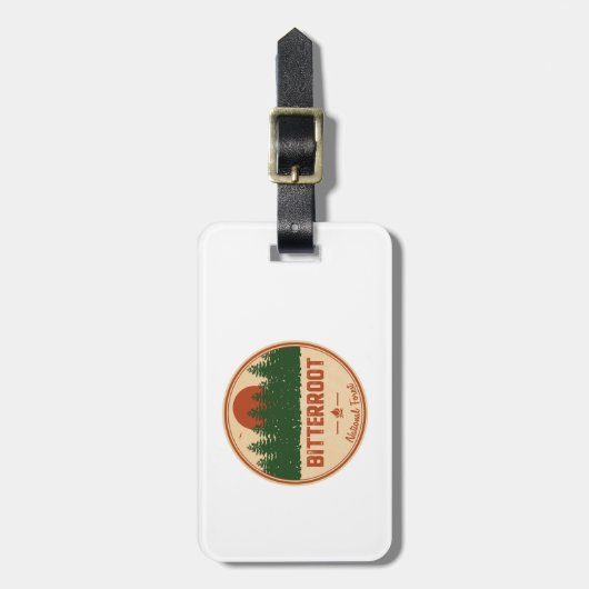 Étiquette À Bagage Forêt nationale Bitterroot (Devant Vertical)