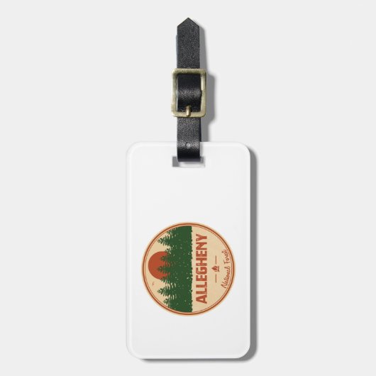 Étiquette À Bagage Forêt nationale d'Allegheny (Devant Vertical)