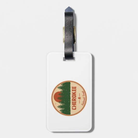 Étiquette À Bagage Forêt nationale de Cherokee (Dos Vertical)