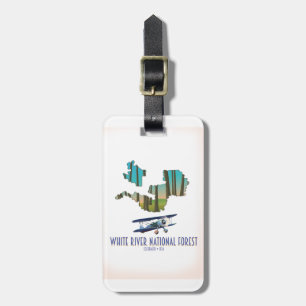 Étiquette À Bagage Forêt nationale de White River Colorado carte USA