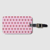 Étiquette À Bagage Forme de coeur mignonne pixélisée (Devant Horizontal)