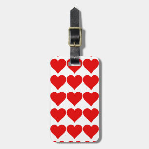 Étiquette À Bagage Forme de cœur rouge amour classique minimalisme