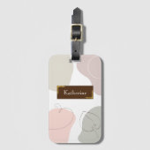 Étiquette À Bagage Formes Abstraites colorées Monogramme (Devant Vertical)