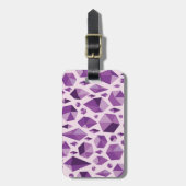 Étiquette À Bagage Formes de bijoux géométriques violets (Devant Vertical)