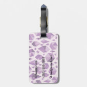Étiquette À Bagage Formes de bijoux géométriques violets (Dos Vertical)