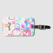 Étiquette À Bagage Formes géométriques Abstraites (Devant Horizontal)