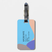 Étiquette À Bagage Formes organiques Abstraites personnalisées (Dos Vertical)