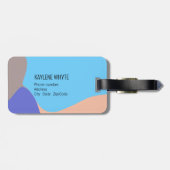 Étiquette À Bagage Formes organiques Abstraites personnalisées (Dos horizontal)