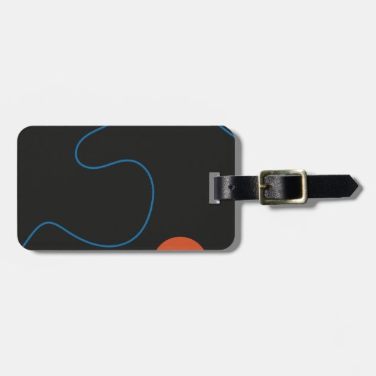 Étiquette À Bagage Formes simples, art du milieu du siècle (Devant horizontal)