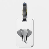 Étiquette À Bagage Formes simples Géométrie Tête d'éléphant (Dos Vertical)