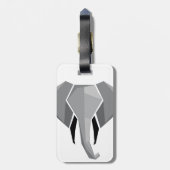 Étiquette À Bagage Formes simples Géométrie Tête d'éléphant (Dos Vertical)