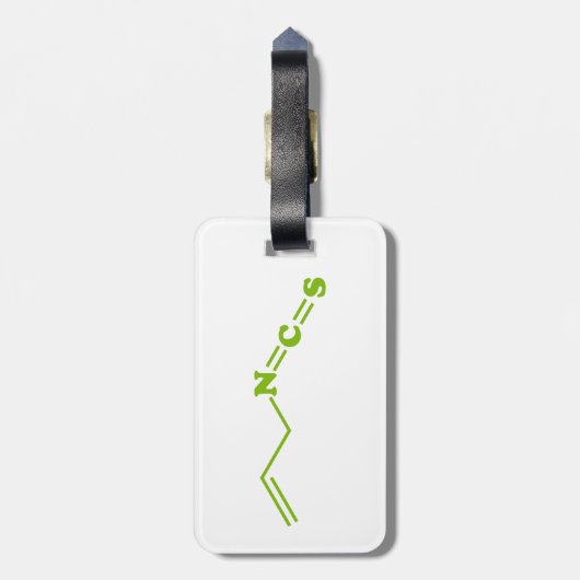 Étiquette À Bagage Formule moléculaire de l'isothiocyanate de Wasabi  (Dos Vertical)