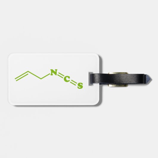 Étiquette À Bagage Formule moléculaire de l'isothiocyanate de Wasabi  (Dos horizontal)