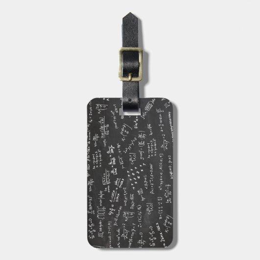 Étiquette À Bagage Formules Mathématiques Et Numéros (Devant Vertical)