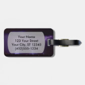 Étiquette À Bagage Foudre pourpre dans un orage de désert de nuit (Dos horizontal)