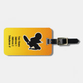 Étiquette À Bagage Fouet jaune-orange de motocross (Devant horizontal)