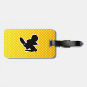 Étiquette À Bagage Fouet jaune-orange de motocross (Dos horizontal)