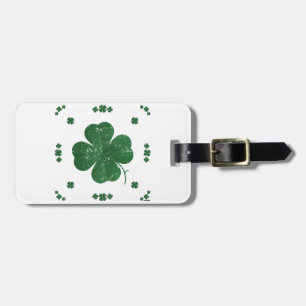 Étiquette À Bagage Four Leaf Clovers - style vintage