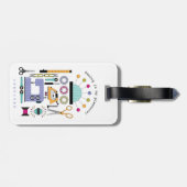 Étiquette À Bagage Fournitures et outils de couture modernes Motif (Dos horizontal)