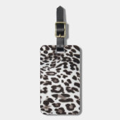 Étiquette À Bagage Fourrure de léopard de neige (Devant Vertical)