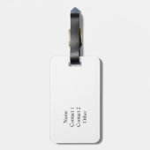 Étiquette À Bagage Fourrure de léopard de neige (Dos Vertical)