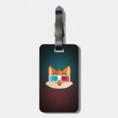 Étiquette À Bagage Fox - 3D (Dos Vertical)