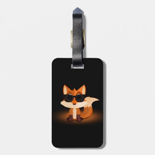 Étiquette À Bagage Fox frais 2 (Dos Vertical)