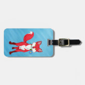 Étiquette À Bagage Fox heureux (Devant horizontal)