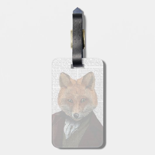 Étiquette À Bagage Fox Portrait 2 (Dos Vertical)