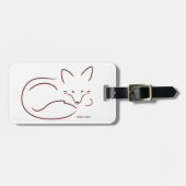 Étiquette À Bagage Fox rouge (Devant horizontal)