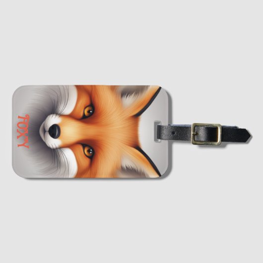 Étiquette À Bagage Foxy (Devant Horizontal)