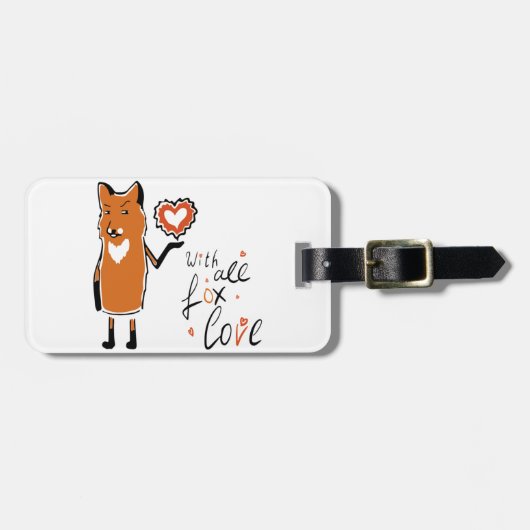 Étiquette À Bagage Foxy Love (Devant horizontal)