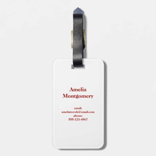 Étiquette À Bagage Foyer victorien cosy Noël (Dos Vertical)