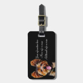 Étiquette À Bagage Fractalius heureux Yorkie (Devant Vertical)