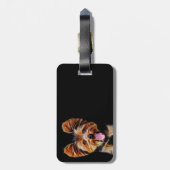 Étiquette À Bagage Fractalius heureux Yorkie (Dos Vertical)