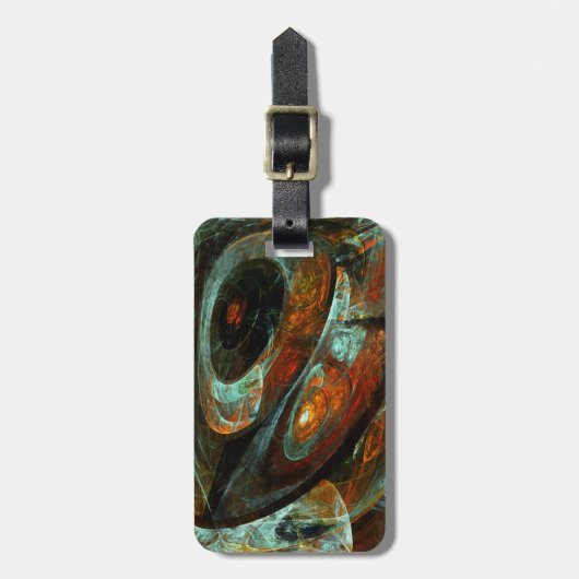 Étiquette À Bagage Fractionner l'art Abstrait (Devant Vertical)