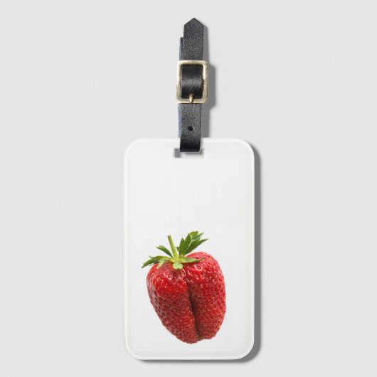 Étiquette À Bagage Fraise (Devant Vertical)