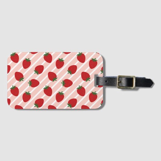 Étiquette À Bagage Fraise délice (Devant Horizontal)