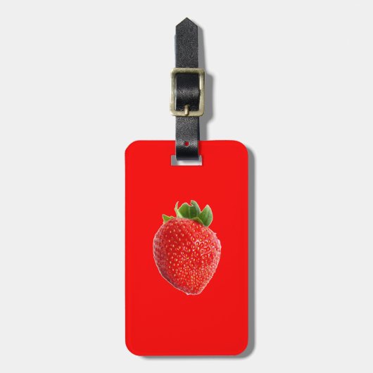 Étiquette À Bagage Fraise d'été (Devant Vertical)