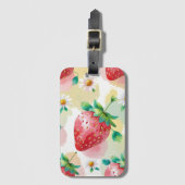 Étiquette À Bagage Fraise mignonne arc-en-ciel Fête d'anniversaire de (Devant Vertical)