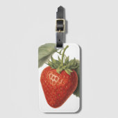 Étiquette À Bagage Fraise vintage (Devant Vertical)