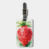 Étiquette À Bagage Fraise vive (Devant Vertical)