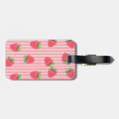 ÉTIQUETTE À BAGAGE FRAISES DE STRIPY ROSE (Dos horizontal)