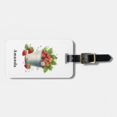 Étiquette À Bagage Fraises fraîches cuites dans un seau (Devant horizontal)