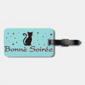 Étiquette À Bagage Français : Bonne Soiree (Dos horizontal)