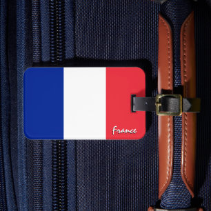 Étiquette À Bagage France Balises de bagage, drapeau patriotique fran