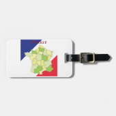 Étiquette À Bagage France Couleurs Et Carte Nationales (Devant horizontal)